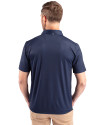 New Orleans Saints Americana Cutter & Buck Pike Eco Tonal Geo Print Stretch Recycled Mens Big & Tall Polo Navy Blue Back Thumbnail Image