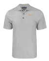 Tennessee Volunteers Alumni Cutter & Buck Pike Eco Tonal Geo Print Stretch Recycled Mens Big & Tall Polo Elemental Grey Mannequin Thumbnail Image