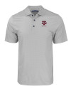 Texas A&M Aggies Alumni Cutter & Buck Pike Eco Tonal Geo Print Stretch Recycled Mens Big & Tall Polo Elemental Grey Mannequin Thumbnail Image