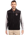 LSU Tigers College Vault Cutter & Buck Cascade Eco Sherpa Mens Big and Tall Fleece Vest Black Front Thumbnail Image