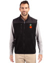 UCF Knights College Vault Cutter & Buck Cascade Eco Sherpa Mens Big and Tall Fleece Vest Black Front Thumbnail Image