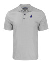 Kansas Jayhawks College Vault Cutter & Buck Pike Eco Tonal Geo Print Stretch Recycled Mens Polo Elemental Grey Mannequin Thumbnail Image