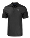 Cincinnati Bearcats College Vault Cutter & Buck Pike Eco Tonal Geo Print Stretch Recycled Mens Polo Black Mannequin Thumbnail Image