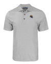 Los Angeles Rams NFL Helmet Cutter & Buck Pike Eco Tonal Geo Print Stretch Recycled Mens Polo Elemental Grey Mannequin Thumbnail Image