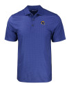 Los Angeles Rams NFL Helmet Cutter & Buck Pike Eco Tonal Geo Print Stretch Recycled Mens Polo Tour Blue Mannequin Thumbnail Image