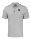 Philadelphia Eagles NFL Helmet Cutter & Buck Pike Eco Tonal Geo Print Stretch Recycled Mens Polo Elemental Grey Mannequin Thumbnail Image