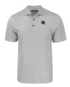 Seattle Seahawks NFL Helmet Cutter & Buck Pike Eco Tonal Geo Print Stretch Recycled Mens Polo Elemental Grey Mannequin Thumbnail Image