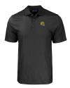 Green Bay Packers NFL Helmet Cutter & Buck Pike Eco Tonal Geo Print Stretch Recycled Mens Polo Black Mannequin Thumbnail Image
