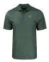View image 11: Green Bay Packers NFL Helmet Cutter & Buck Pike Eco Tonal Geo Print Stretch Recycled Mens Polo Hunter Green Mannequin
