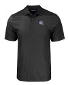 View image 3: Buffalo Bills NFL Helmet Cutter & Buck Pike Eco Tonal Geo Print Stretch Recycled Mens Polo Black Mannequin