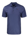 Washington Commanders Americana Cutter & Buck Pike Eco Tonal Geo Print Stretch Recycled Mens Polo Navy Blue Mannequin Thumbnail Image