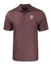 Texas A&M Aggies Alumni Cutter & Buck Pike Eco Tonal Geo Print Stretch Recycled Mens Polo Bordeaux Mannequin Thumbnail Image