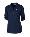View image 5: New York Giants Cutter & Buck Womens Elbow-Sleeve Thrive Polo Liberty Navy Mannequin