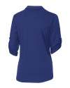 View image 10: New York Giants Cutter & Buck Womens Elbow-Sleeve Thrive Polo Tour Blue Mannequin Back