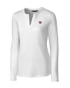 New York Giants Cutter & Buck Long Sleeve Womens Double V-Neck Shirt White Mannequin Thumbnail Image