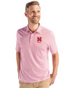Nebraska Cornhuskers Alumni Cutter & Buck Pike Eco Symmetry Print Stretch Recycled Mens Polo White/Red Front Thumbnail Image