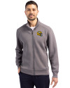 Green Bay Packers NFL Helmet Cutter & Buck Roam Epic Versatility Recycled Full Zip Mens Jacket Elemental Grey Front Thumbnail Image