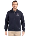 New Orleans Saints Americana Cutter & Buck Roam Epic Versatility Recycled Full Zip Mens Jacket Navy Blue Front Thumbnail Image