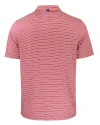 Louisville Cardinals College Vault Cutter & Buck Forge Eco Double Stripe Stretch Recycled Mens Polo Cardinal Red/White Mannequin Back Thumbnail Image