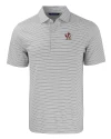Louisville Cardinals College Vault Cutter & Buck Forge Eco Double Stripe Stretch Recycled Mens Polo Polished/White Mannequin Thumbnail Image