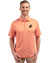 Florida Gators Vintage Cutter & Buck Forge Eco Double Stripe Stretch Recycled Mens Polo College Orange/White Front Thumbnail Image