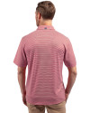 San Francisco 49ers NFL Helmet Cutter & Buck Forge Eco Double Stripe Stretch Recycled Mens Polo Cardinal Red/White Back Thumbnail Image