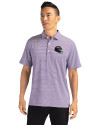 Baltimore Ravens NFL Helmet Cutter & Buck Forge Eco Double Stripe Stretch Recycled Mens Polo College Purple/White Front Thumbnail Image