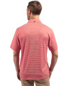 Miami Dolphins Americana Cutter & Buck Forge Eco Double Stripe Stretch Recycled Mens Polo Red/White Back Thumbnail Image