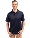Atlanta Falcons Americana Cutter & Buck Forge Eco Stretch Recycled Mens Big & Tall Polo Navy Blue Front Thumbnail Image