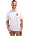Ohio State Buckeyes Alumni Cutter & Buck Forge Eco Stretch Recycled Mens Big & Tall Polo White Front Thumbnail Image