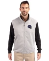 Minnesota Vikings NFL Helmet Cutter & Buck Charter Eco Full-Zip Mens Big & Tall Vest Polished Medium Gray Front Thumbnail Image