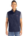 Denver Broncos Americana Cutter & Buck Charter Eco Full-Zip Mens Big & Tall Vest Navy Blue Front Thumbnail Image