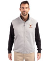 Texas Longhorns Alumni Cutter & Buck Charter Eco Full-Zip Mens Big & Tall Vest Polished Medium Gray Front Thumbnail Image