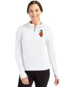 UCF Knights College Vault Cutter & Buck Daybreak Eco Recycled Womens Half Zip Hoodie White Front Thumbnail Image