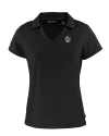 LSU Tigers College Vault Cutter & Buck Daybreak Eco Recycled Womens V-neck Polo Black Mannequin Thumbnail Image