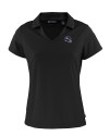 Minnesota Vikings NFL Helmet Cutter & Buck Daybreak Eco Recycled Womens V-neck Polo Black Mannequin Thumbnail Image