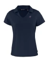 Carolina Panthers Americana Cutter & Buck Daybreak Eco Recycled Womens V-neck Polo Navy Blue Mannequin Thumbnail Image