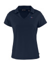 Denver Broncos Americana Cutter & Buck Daybreak Eco Recycled Womens V-neck Polo Navy Blue Mannequin Thumbnail Image