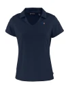 New England Patriots Americana Cutter & Buck Daybreak Eco Recycled Womens V-neck Polo Navy Blue Mannequin Thumbnail Image