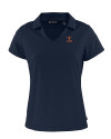 Texas Longhorns Alumni Cutter & Buck Daybreak Eco Recycled Womens V-neck Polo Navy Blue Mannequin Thumbnail Image