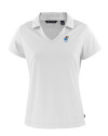 Kansas Jayhawks Alumni Cutter & Buck Daybreak Eco Recycled Womens V-neck Polo White Mannequin Thumbnail Image