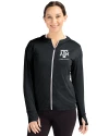 Texas A&M Aggies Alumni Cutter & Buck Daybreak Eco Recycled Womens Full Zip Hoodie Black Front Thumbnail Image