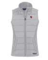 Nebraska Cornhuskers College Vault Cutter & Buck Evoke Hybrid Softshell Recycled Womens Full Zip Vest CONCRETE Mannequin Thumbnail Image