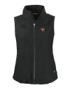 Louisville Cardinals College Vault Cutter & Buck Charter Eco Recycled Full-Zip Womens Vest Black Mannequin Thumbnail Image