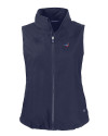 Carolina Panthers Americana Cutter & Buck Charter Eco Recycled Full-Zip Womens Vest Navy Blue Mannequin Thumbnail Image
