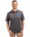 Air Force Falcons College Vault Cutter & Buck Forge Eco Stretch Recycled Mens Polo Dark Black Heather Front Thumbnail Image
