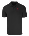 Nebraska Cornhuskers College Vault Cutter & Buck Forge Eco Stretch Recycled Mens Polo Black Mannequin Thumbnail Image