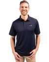 Washington Commanders Americana Cutter & Buck Forge Eco Stretch Recycled Mens Polo Navy Blue Front Thumbnail Image