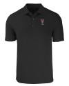 Texas Tech Red Raiders Alumni Cutter & Buck Forge Eco Stretch Recycled Mens Polo Black Mannequin Thumbnail Image