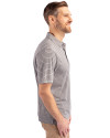 Grambling Tigers College Vault Cutter & Buck Forge Eco Heather Stripe Stretch Recycled Mens Polo Elemental Grey Heather Side Thumbnail Image